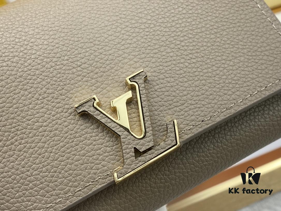 693088026e68136f4d9a885c M62157/62158 Soft Leather Wallet with LV Logo Wrap, Inspired by Iconic Design Lines