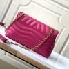 6930881b6e68136f4d9a888b Haiyuan Original M58553 Rose Red LV New Wave Chain Bag with V-Shaped Quilting