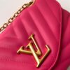 6930881c6e68136f4d9a888d Haiyuan Original M58553 Rose Red LV New Wave Chain Bag with V-Shaped Quilting