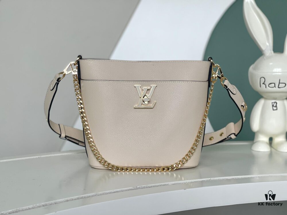 6930882b6e68136f4d9a88ab Haivan Official Solo Real Shot Full Leather Bucket Bag Chain Bag Series Lock and Walk Handbag M24006 Black M24638 White M24165 Brown