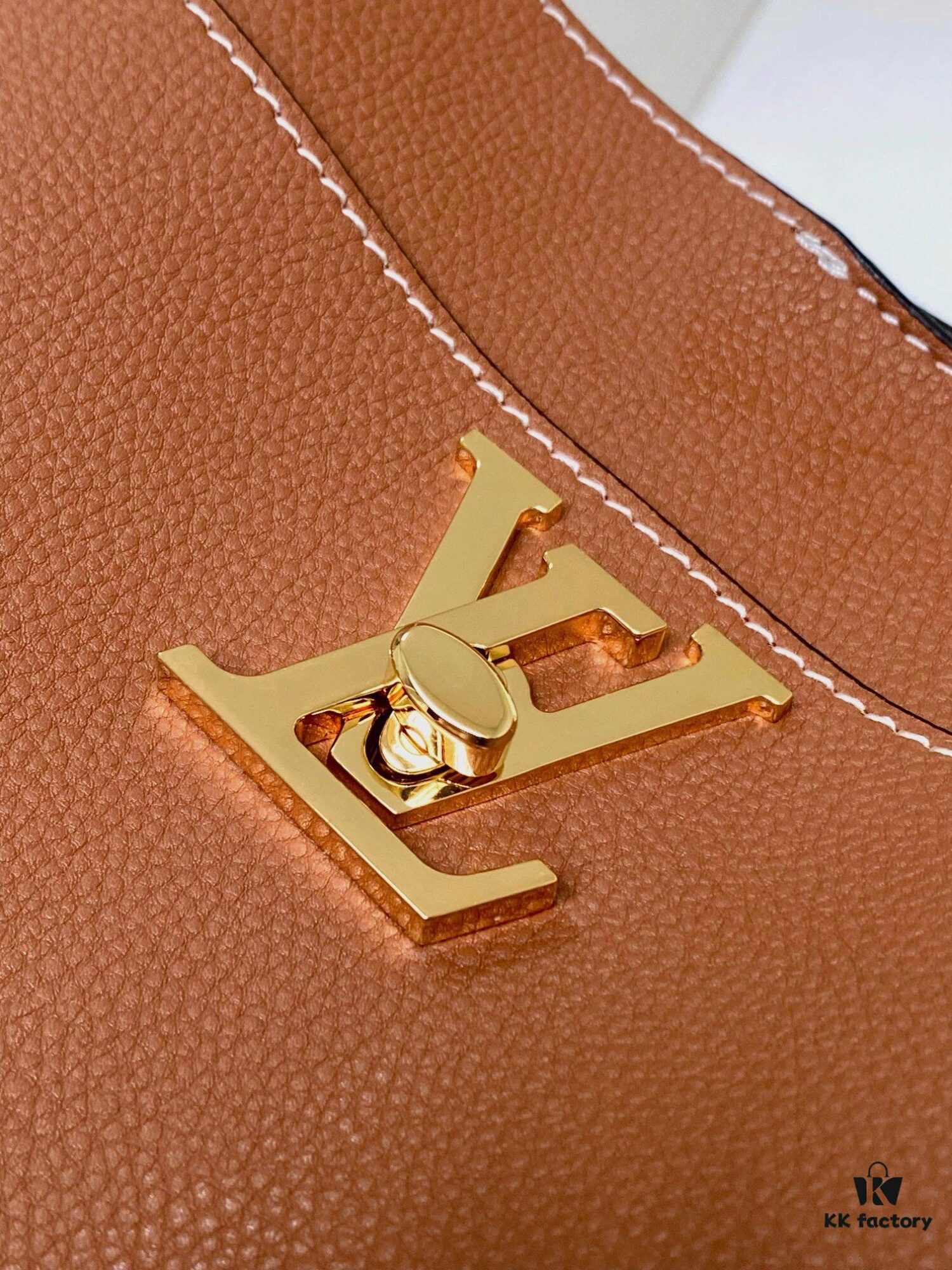 693088366e68136f4d9a88bf Haiyuan Export Genuine Leather Bucket Bag Chain Bag Series Lock and Walk Handbag M24006 Black M24638 White M24165 Brown