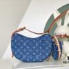 693088376e68136f4d9a88c4 Exclusive Real Photo from Haiyuan Order - M46856 Denim Fabric Premium Quality M46828 Vintage LV Monogram 2024 New Arrival Cowhorn Strap Adjustable Pea Bag with Extra Pendant Mini Bag