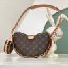6930883b6e68136f4d9a88c8 Exclusive Real Shot from Haiyuan: M46828 New Arrival LV 2024 Latest Monogram Horn Shoulder Strap Adjustable Pea Bag with Additional Pendant Pouch