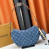 693088456e68136f4d9a88e0 Upgraded Original M46856 Denim High-Grade Quality M46828 Vintage LV Monogram New 2024 Style Horn Shoulder Strap Adjustable Pea Bag with Extra Pendant Mini Bag Waist and Enhanced Design