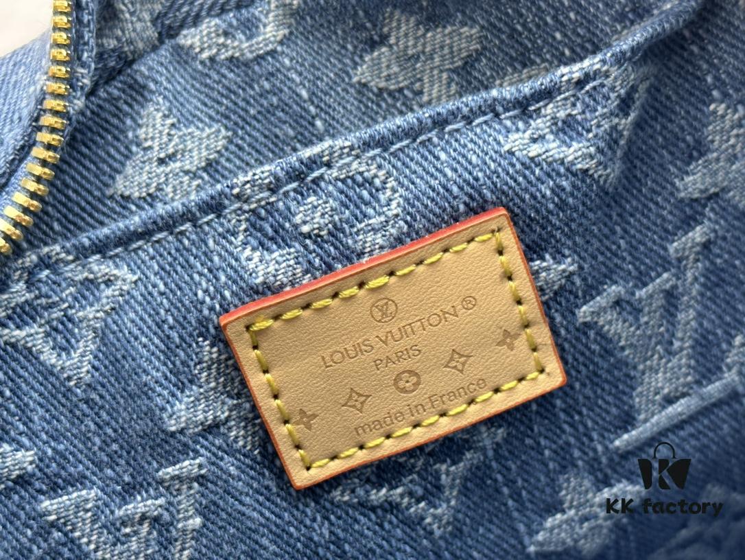 693088486e68136f4d9a88e4 Upgraded Original M46856 Denim High-Grade Quality M46828 Vintage LV Monogram New 2024 Style Horn Shoulder Strap Adjustable Pea Bag with Extra Pendant Mini Bag Waist and Enhanced Design