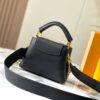 693088496e68136f4d9a88e8 Upgraded M23198 Black Gold-Tone Capucines Mini Handbag
