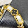 6930884b6e68136f4d9a88ec Upgraded M23198 Black Gold-Tone Capucines Mini Handbag