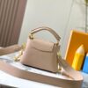 6930884f6e68136f4d9a88f3 Upgraded M23198 Beige Gold-Tone Capucines Mini Handbag