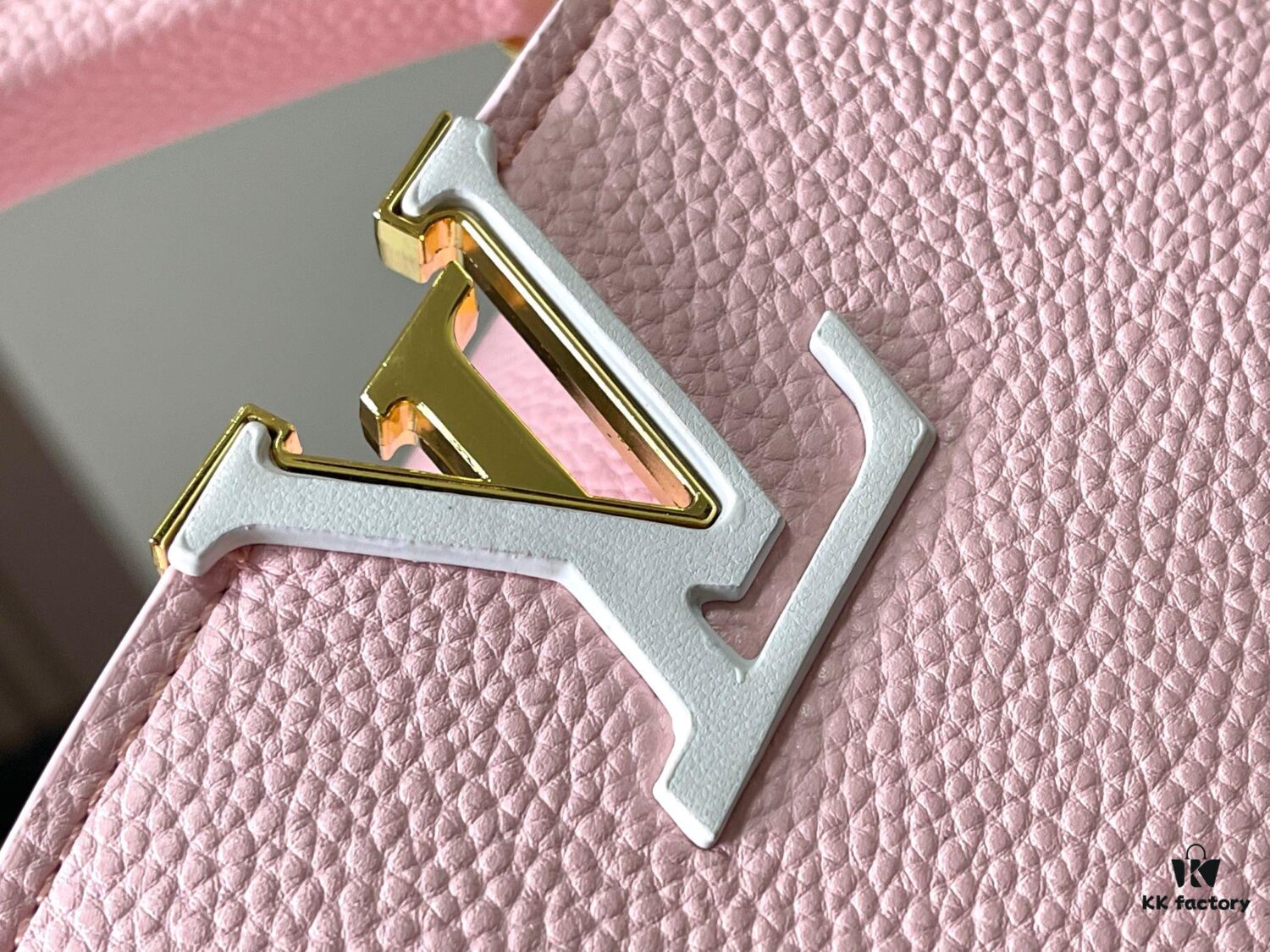 Upgraded M23198 Pink Gold-Tone Capucines Mini Handbag