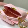 Upgraded M23198 Pink Gold-Tone Capucines Mini Handbag