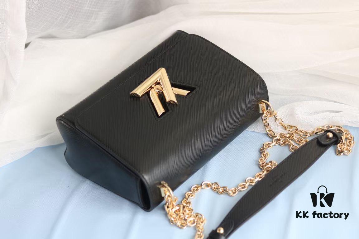 693088856e68136f4d9a8976 Top Quality Original LV Latest Hot Twist Denim Medium Size Handbag 23*18*8cm Adjustable Chain Crossbody or Shoulder Wear