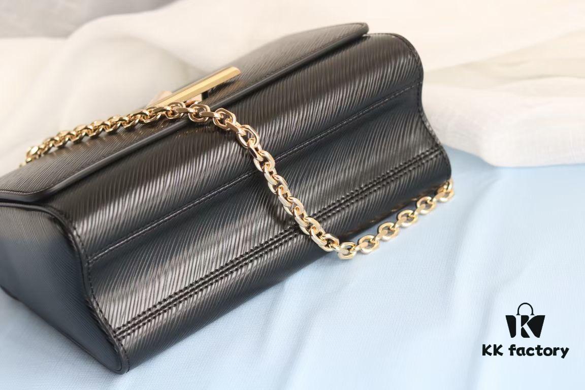 693088856e68136f4d9a8977 Top Quality Original LV Latest Hot Twist Denim Medium Size Handbag 23*18*8cm Adjustable Chain Crossbody or Shoulder Wear