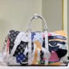 693088af6e68136f4d9a89dc Keepall Bandoulière 45 Travel Bag in Monogram Coated Canvas with Cowhide Leather
