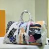 693088b06e68136f4d9a89de Keepall Bandoulière 45 Travel Bag in Monogram Coated Canvas with Cowhide Leather