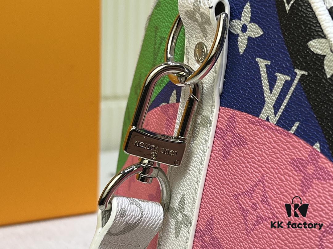 693088b26e68136f4d9a89e4 Keepall Bandoulière 45 Travel Bag in Monogram Coated Canvas with Cowhide Leather