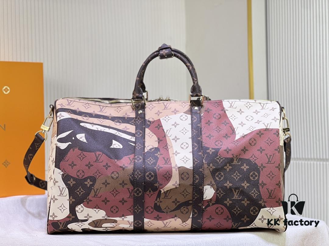 693088b76e68136f4d9a89ec LV Portrait Collection Keepall Bandoulière 55 Travel Bag
