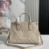 693088d36e68136f4d9a8a26 Top-Quality Original Order, Exclusive Real Photos M45653 White Embossed M46569 OnTheGo Small Tote Bag