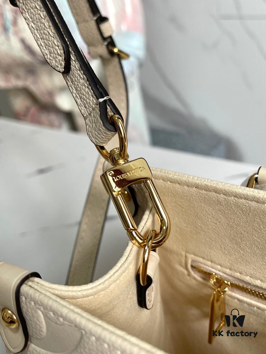 693088d46e68136f4d9a8a2a Top-Quality Original Order, Exclusive Real Photos M45653 White Embossed M46569 OnTheGo Small Tote Bag