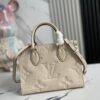 693088d56e68136f4d9a8a2b Top-Quality Original Order, Exclusive Real Photos M45653 White Embossed M46569 OnTheGo Small Tote Bag