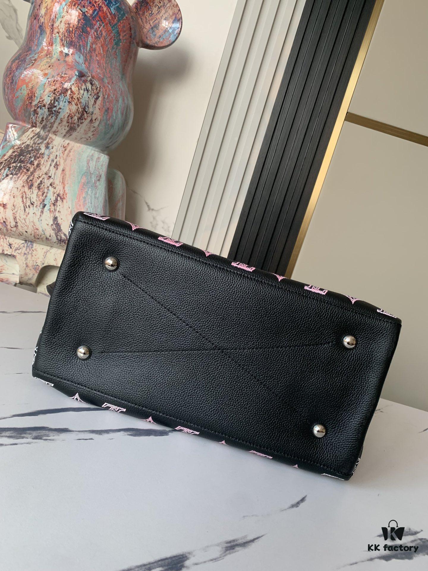 693088da6e68136f4d9a8a33 Top Quality Original Order Exclusive Real Shot M53188 M21299 Black and White Printed Handbag