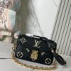 693088f06e68136f4d9a8a5c Top Quality Original Order Exclusive Real Shot M46596 Black Silkscreen Full Leather Messenger Bag Series Small East West Métis Handbag