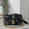 693088f16e68136f4d9a8a5e Top Quality Original Order Exclusive Real Shot M46596 Black Silkscreen Full Leather Messenger Bag Series Small East West Métis Handbag