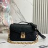 693088fb6e68136f4d9a8a6d Top-Quality Original Order Exclusive Real Photo M46595 Black Full Leather Messenger Bag Series Small East West Métis Handbag