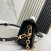 693088fb6e68136f4d9a8a6e Top-Quality Original Order Exclusive Real Photo M46595 Black Full Leather Messenger Bag Series Small East West Métis Handbag