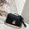 693088fc6e68136f4d9a8a6f Top-Quality Original Order Exclusive Real Photo M46595 Black Full Leather Messenger Bag Series Small East West Métis Handbag