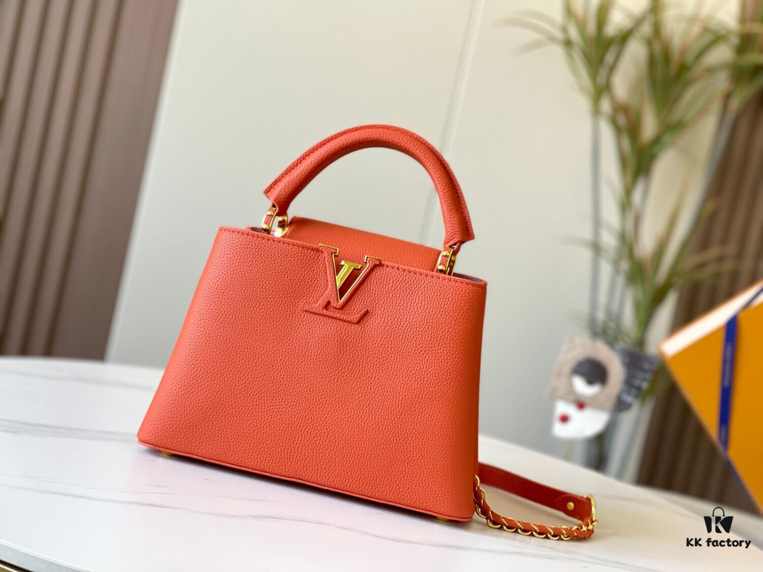 6930891a6e68136f4d9a8aa1 Exclusive On-Site Photo - Factory Outbound M59512 m59653 Capucines BB Handbag in Taurillon Leather
