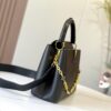 693089206e68136f4d9a8aaa Upgraded Version M59209 Black Medium Capucines Handbag