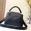 693089206e68136f4d9a8aad Upgraded Version M59209 Black Medium Capucines Handbag