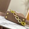 6930895d6e68136f4d9a8b10 Upgraded M21798 Brown Gold-Tone Mini Capucines Handbag