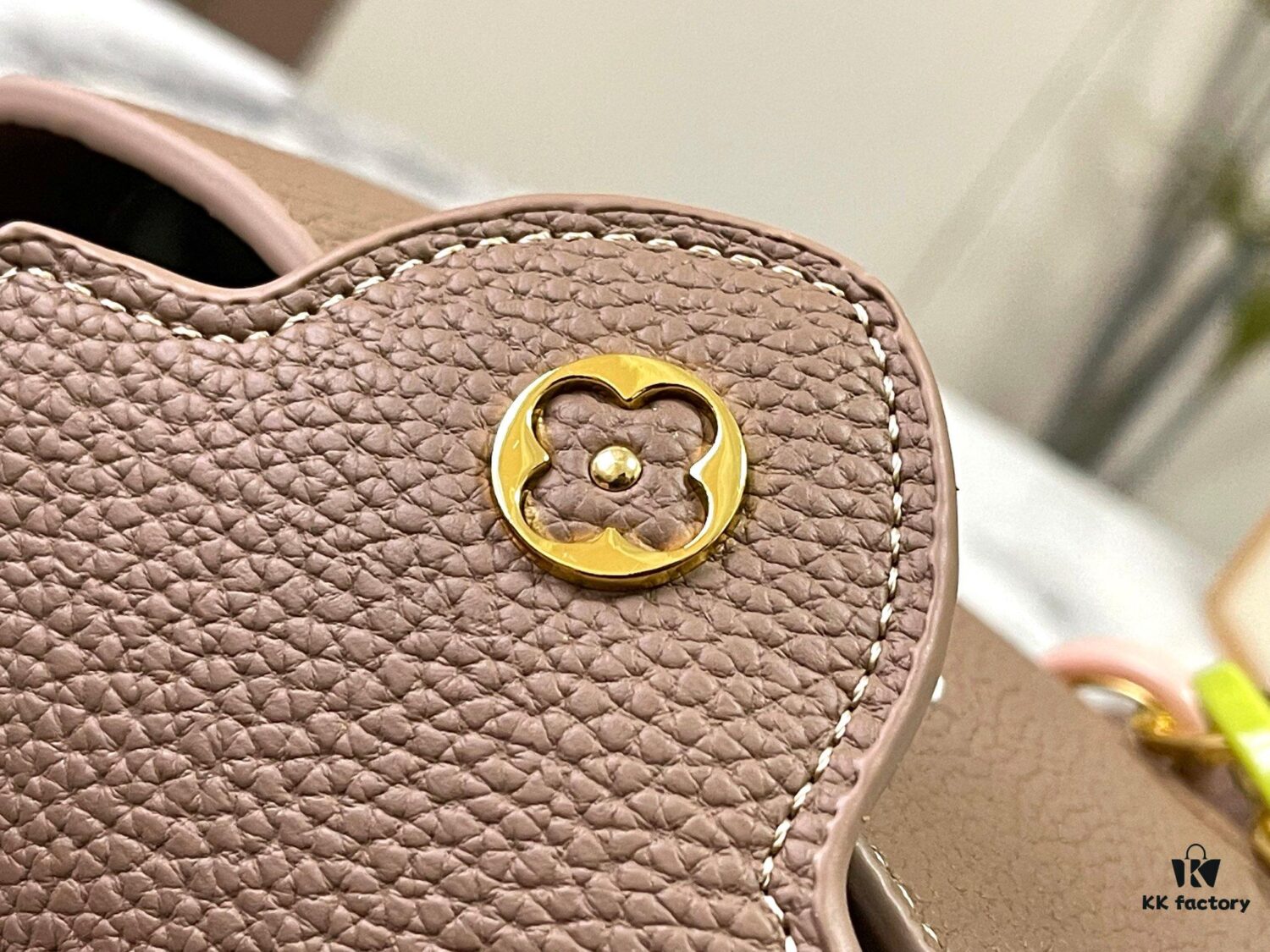693089606e68136f4d9a8b14 Upgraded M21798 Brown Gold-Tone Mini Capucines Handbag