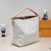 693089896e68136f4d9a8b61 Wholesale Price Summer New Arrival, Stylish and Elegant Damier Azur Canvas Calvi Bag in Pomegranate Red, Perfect for Office and Beach Weekend Getaways