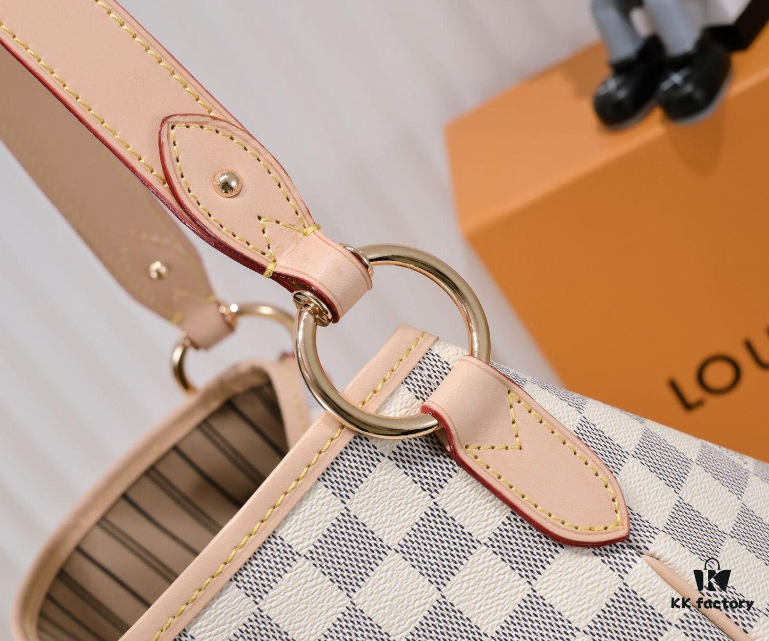 6930898b6e68136f4d9a8b65 Wholesale Price Summer New Arrival, Stylish and Elegant Damier Azur Canvas Calvi Bag in Pomegranate Red, Perfect for Office and Beach Weekend Getaways