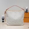 6930898c6e68136f4d9a8b68 Wholesale Price Summer New Arrival, Stylish and Elegant Damier Azur Canvas Calvi Bag in Pomegranate Red, Perfect for Office and Beach Weekend Getaways