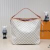 6930898c6e68136f4d9a8b69 Wholesale Price Summer New Arrival: Stylish Damier Azur Canvas Calvi Tote Bag in Pomegranate Red