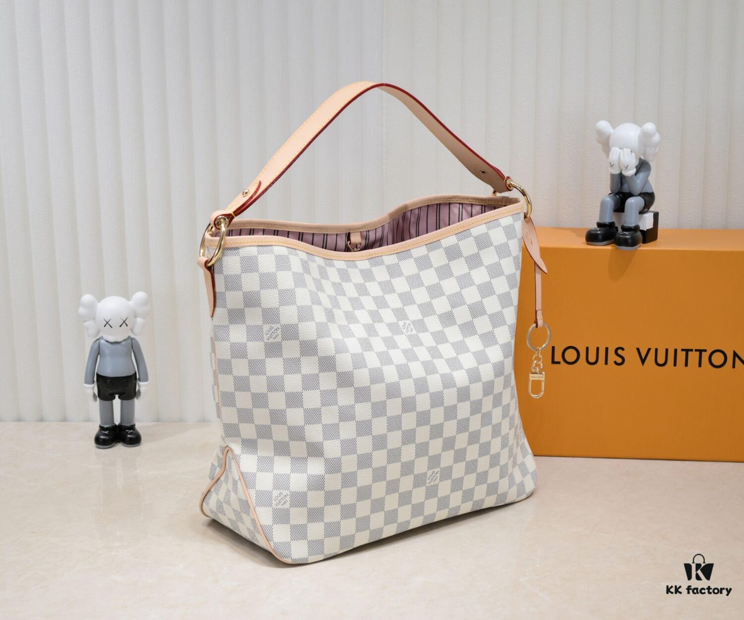 6930898d6e68136f4d9a8b6a Wholesale Price Summer New Arrival: Stylish Damier Azur Canvas Calvi Tote Bag in Pomegranate Red