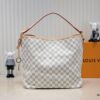 693089906e68136f4d9a8b72 Wholesale Price Summer New Arrival: Stylish Damier Azur Canvas Calvi Tote Bag in Pomegranate Red