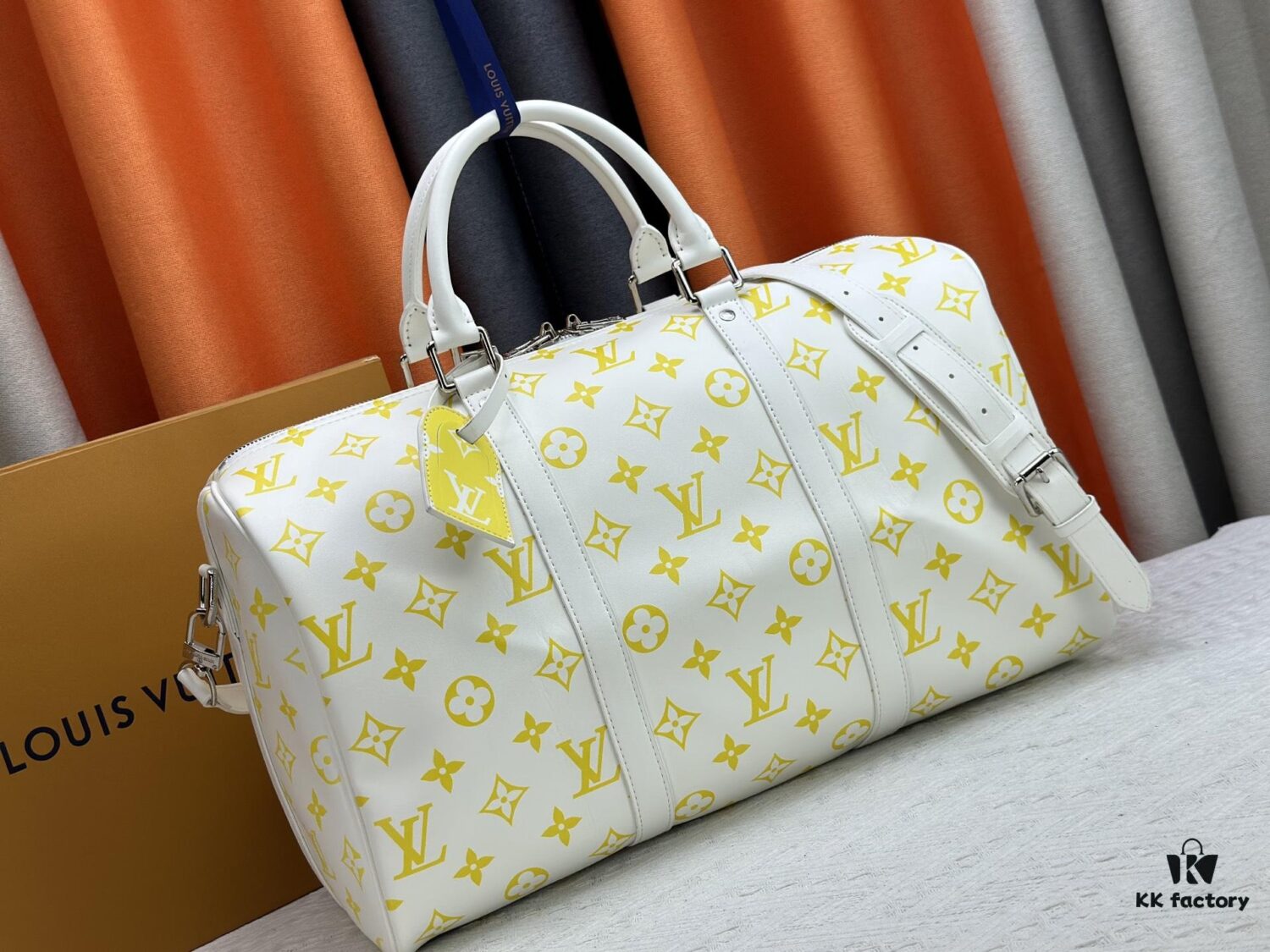 693089ce6e68136f4d9a8bdf M41418 New Louis Vuitton x Takashi Murakami Collaboration Keepall Bandouliere 45 Monogram Print Travel Bag