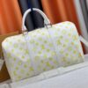 693089cf6e68136f4d9a8be0 M41418 New Louis Vuitton x Takashi Murakami Collaboration Keepall Bandouliere 45 Monogram Print Travel Bag