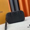 M82076 Latest Black Floral, Black Checkered, Embossed Checkered, Vintage Checkered, Brown Checkered, and Embossed Pochette Kasai Clutch