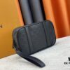 M82076 Latest Black Floral, Black Checkered, Embossed Checkered, Vintage Checkered, Brown Checkered, and Embossed Pochette Kasai Clutch
