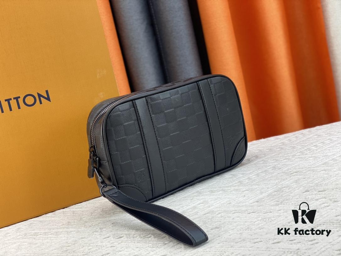 M82076 Latest Black Floral, Black Checkered, Embossed Checkered, Vintage Checkered, Brown Checkered, and Embossed Pochette Kasai Clutch