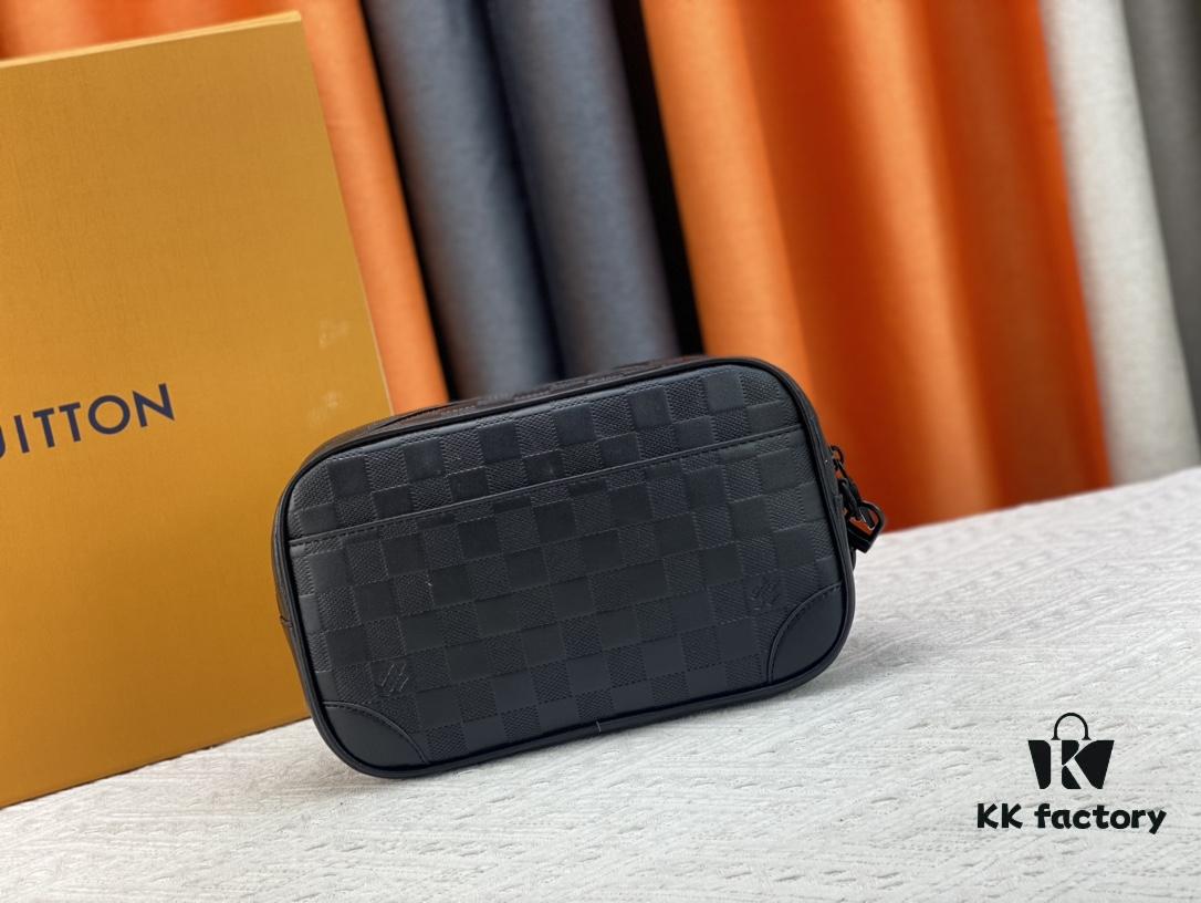 M82076 Latest Black Floral, Black Checkered, Embossed Checkered, Vintage Checkered, Brown Checkered, and Embossed Pochette Kasai Clutch