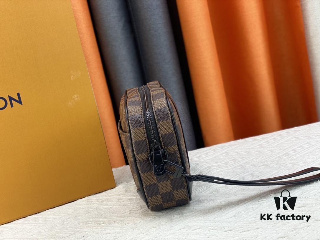 69308a006e68136f4d9a8c3e M82076 Latest Black Floral, Black Checkered, Embossed Checkered, Aged Floral, Brown Checkered, and Embossed Pochette Kasai Clutch