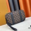 69308a006e68136f4d9a8c3f M82076 Latest Black Floral, Black Checkered, Embossed Checkered, Aged Floral, Brown Checkered, and Embossed Pochette Kasai Clutch
