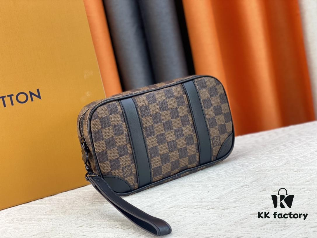 69308a006e68136f4d9a8c3f M82076 Latest Black Floral, Black Checkered, Embossed Checkered, Aged Floral, Brown Checkered, and Embossed Pochette Kasai Clutch