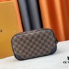 69308a016e68136f4d9a8c43 M82076 Latest Black Floral, Black Checkered, Embossed Checkered, Aged Floral, Brown Checkered, and Embossed Pochette Kasai Clutch